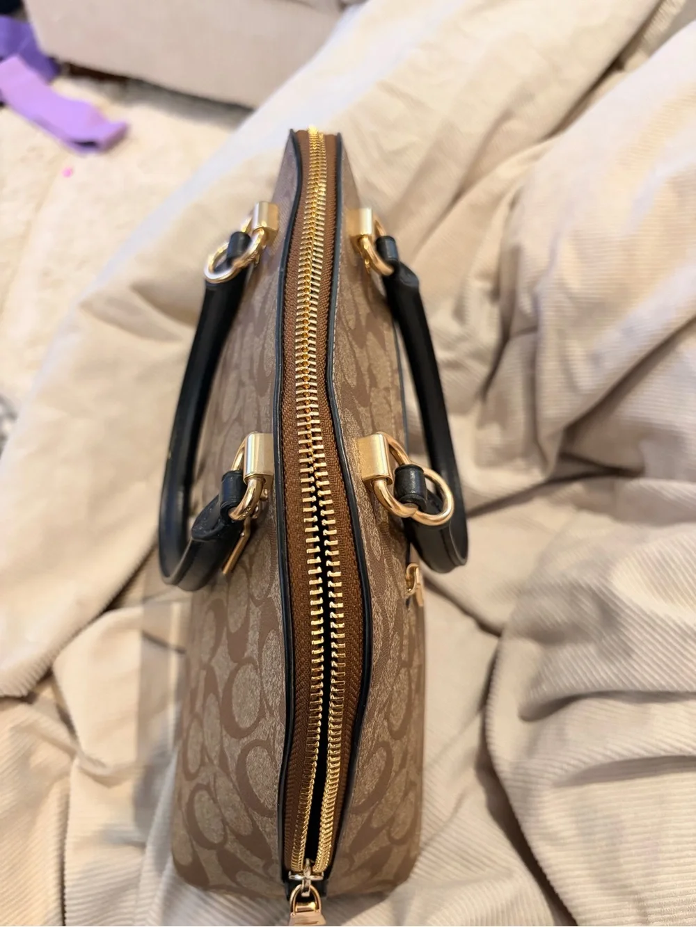 Coach Dome Satchel in Signature Jaquard